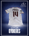 VIKTOR GYOKERES HAND SIGNED ARSENAL 2025/26 THIRD SHIRT