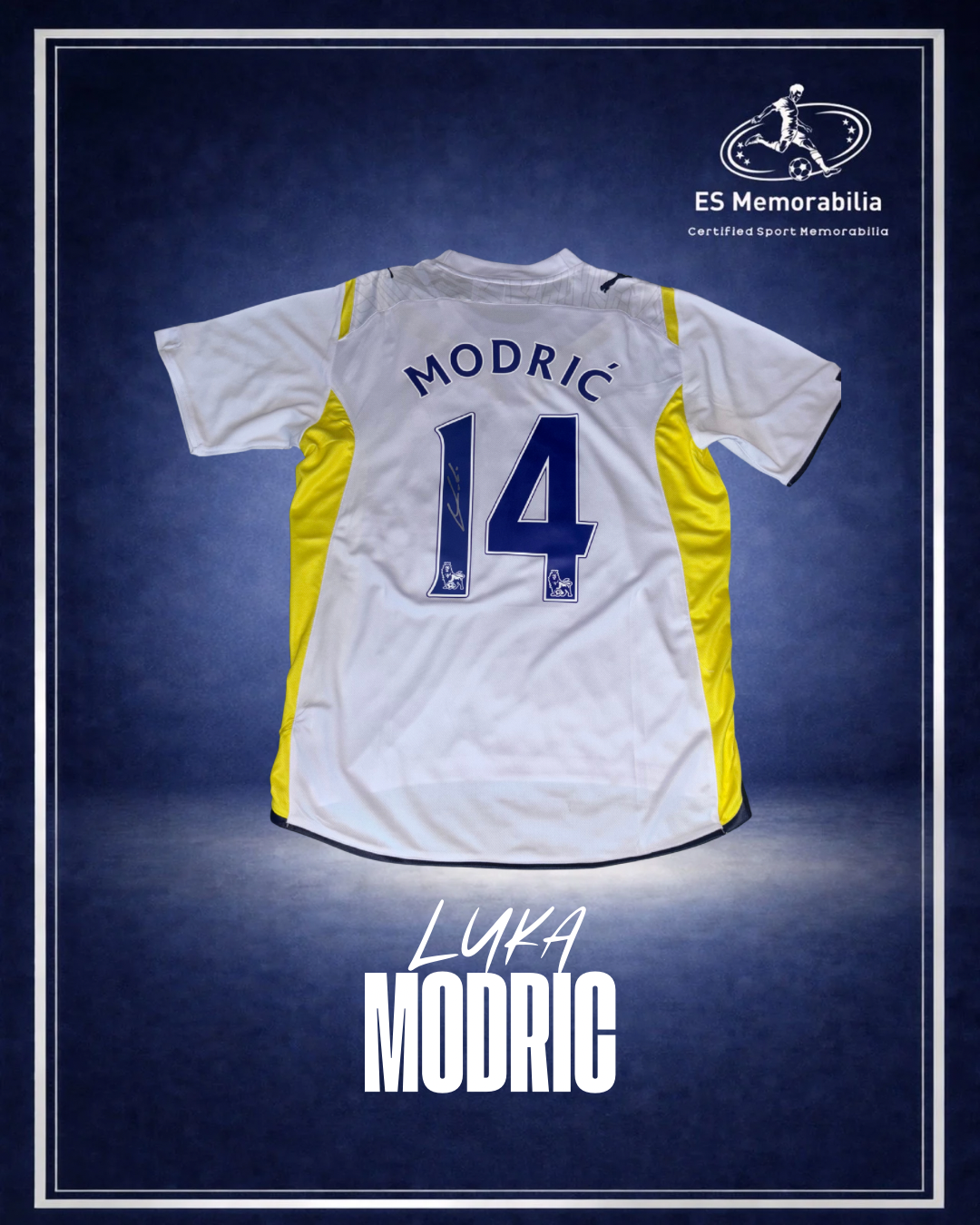 LUKA MODRIC HAND SIGNED TOTTENHAM HOTSPURS 2009/10 HOME SHIRT