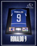 RONALDO NAZARIO HAND SIGNED FRAMED BRAZIL 2002 AWAY SHIRT