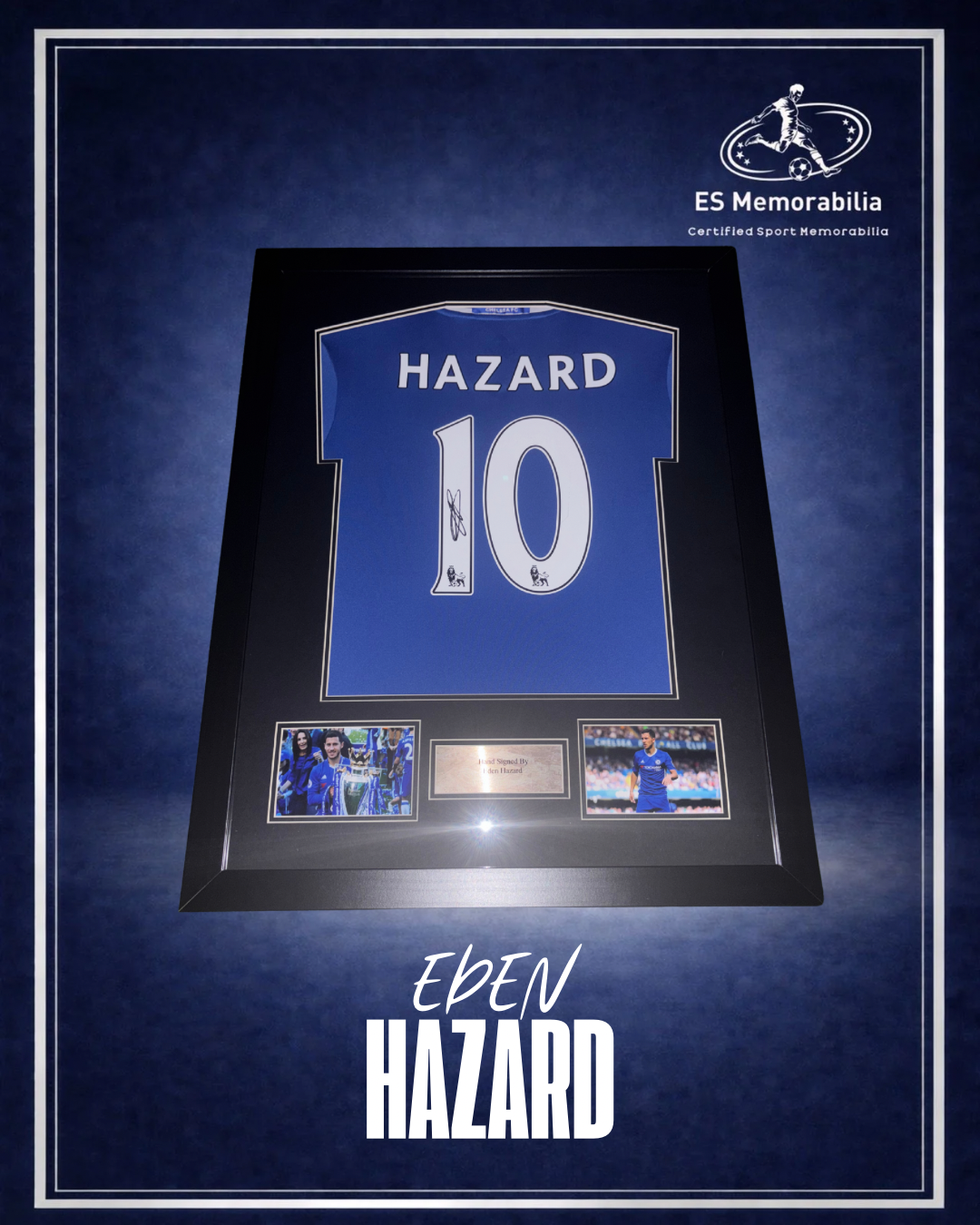 EDEN HAZARD HAND SIGNED CHELSEA FC 2016/17 HOME SHIRT