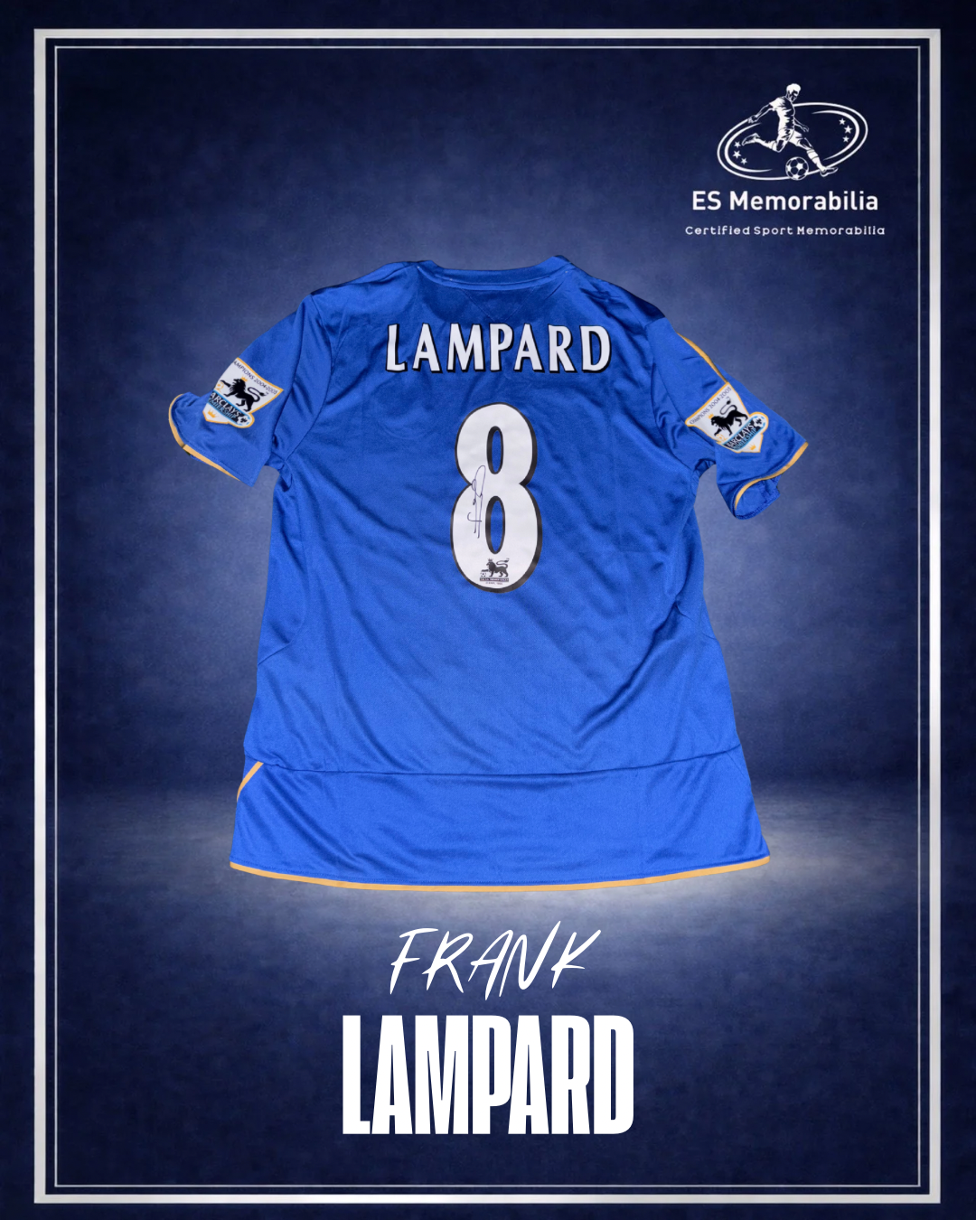 FRANK LAMPARD HAND SIGNED CHELSEA 2003/05 HOME SHIRT