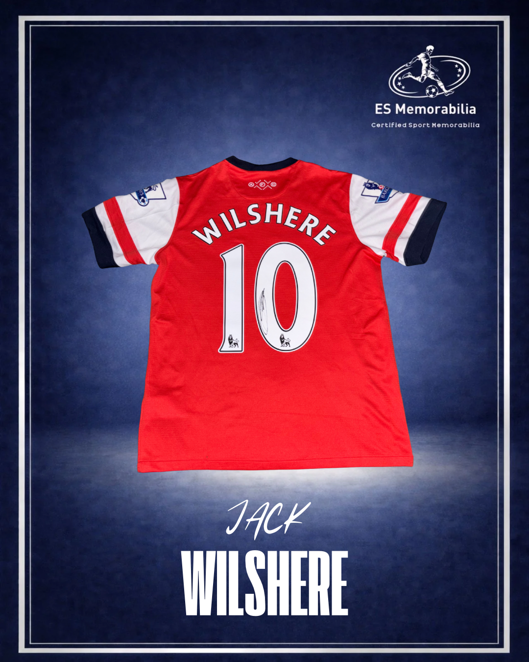 JACK WILSHERE HAND SIGNED ARSENAL 2012/13 HOME SHIRT