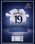 MOUSSA DEMBELE HAND SIGNED TOTTENHAM HOME SHIRT
