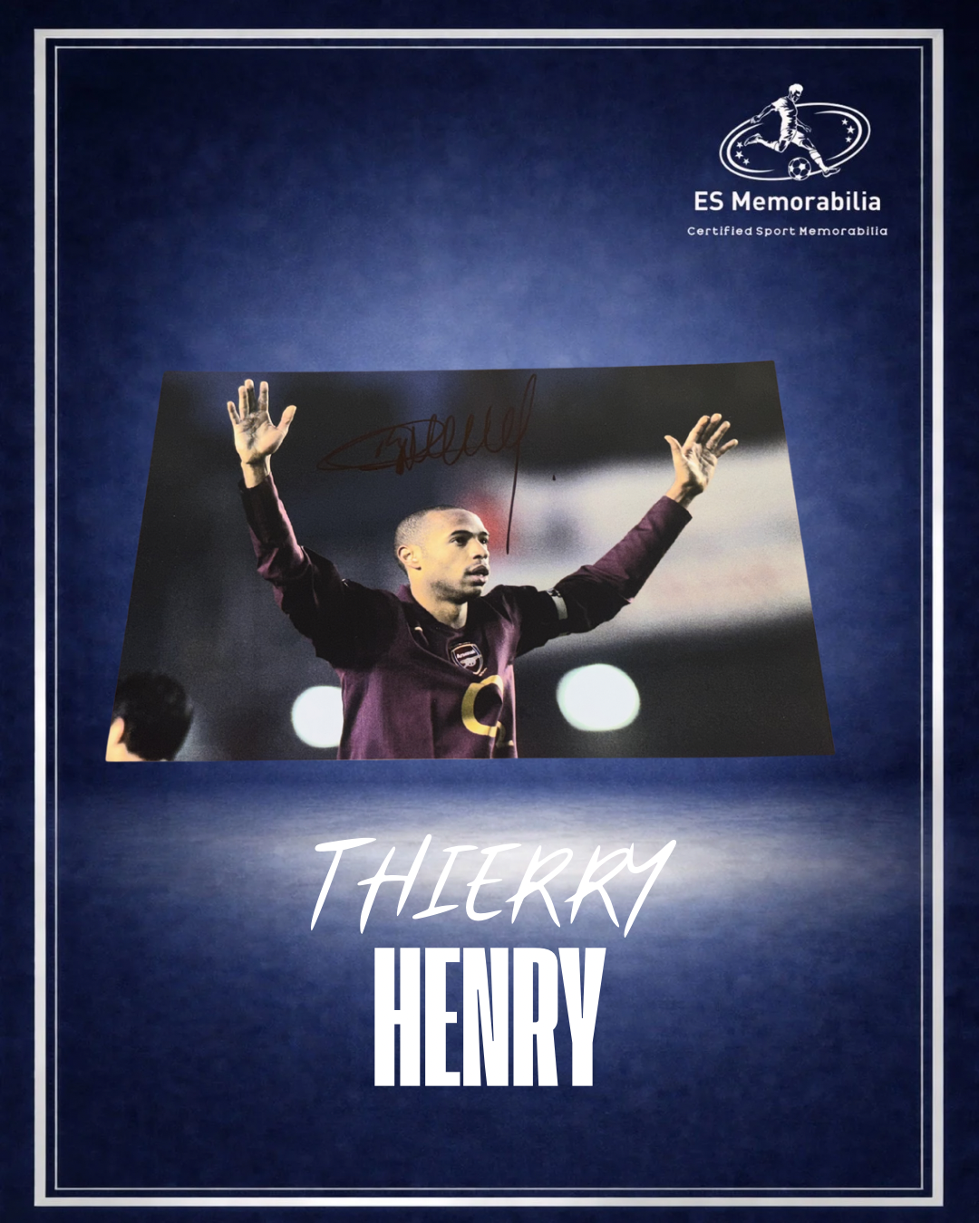 THIERRY HENRY HAND SIGNED ARSENAL FC 2005/06 THE FINAL SALUTE 12x8 PHOTO