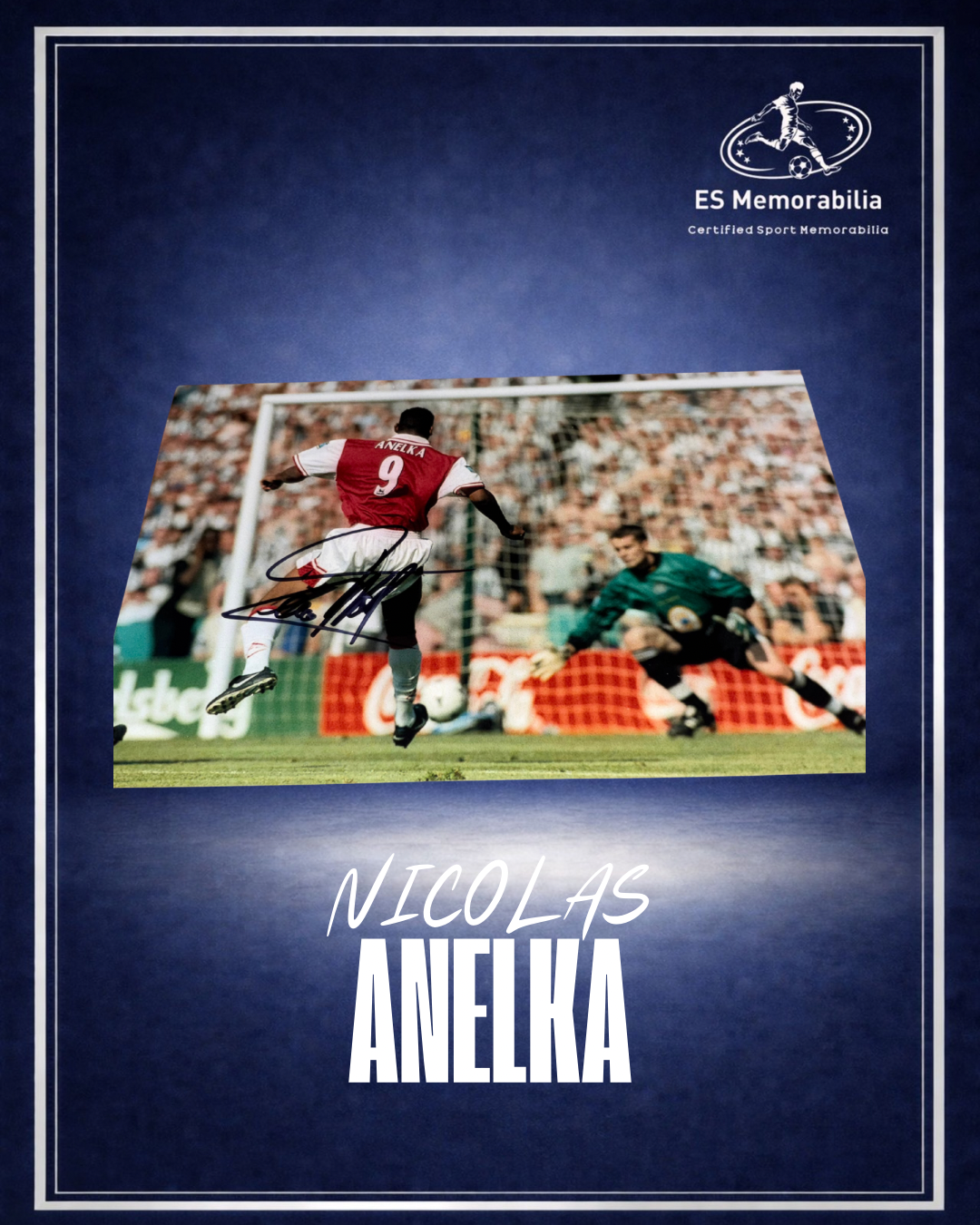 NICOLAS ANELKA HAND SIGNED ARSENAL 12x8 PHOTO