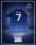 BUKAYO SAKA HAND SIGNED ARSENAL 2025/26 AWAY SHIRT