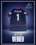 ARSENE WENGER HAND SIGNED ARSENAL 2002 AWAY SHIRT