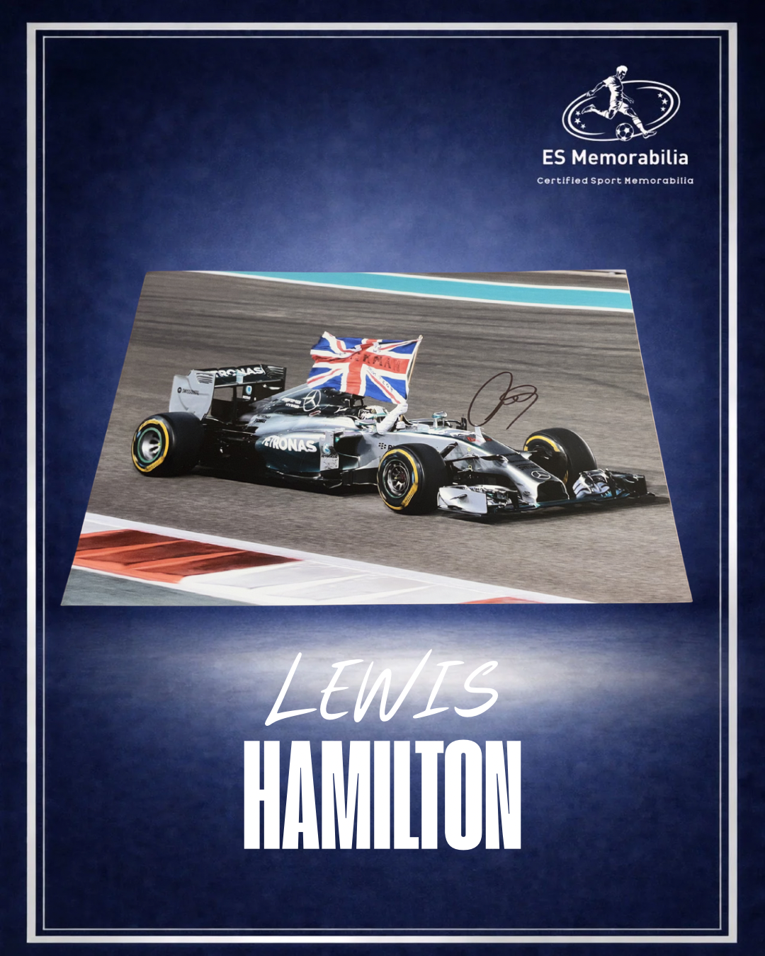 LEWIS HAMILTON HAND SIGNED FORMULA ONE MERCEDES 16x12 PHOTO