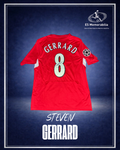 STEVEN GERRARD HAND SIGNED LIVERPOOL 2004/05 CHAMPIONS LEAGUE FINAL SHIRT