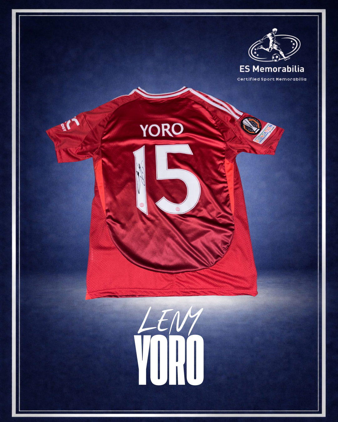 LENY YORO HAND SIGNED MANCHESTER UNITED 2024/25 HOME SHIRT