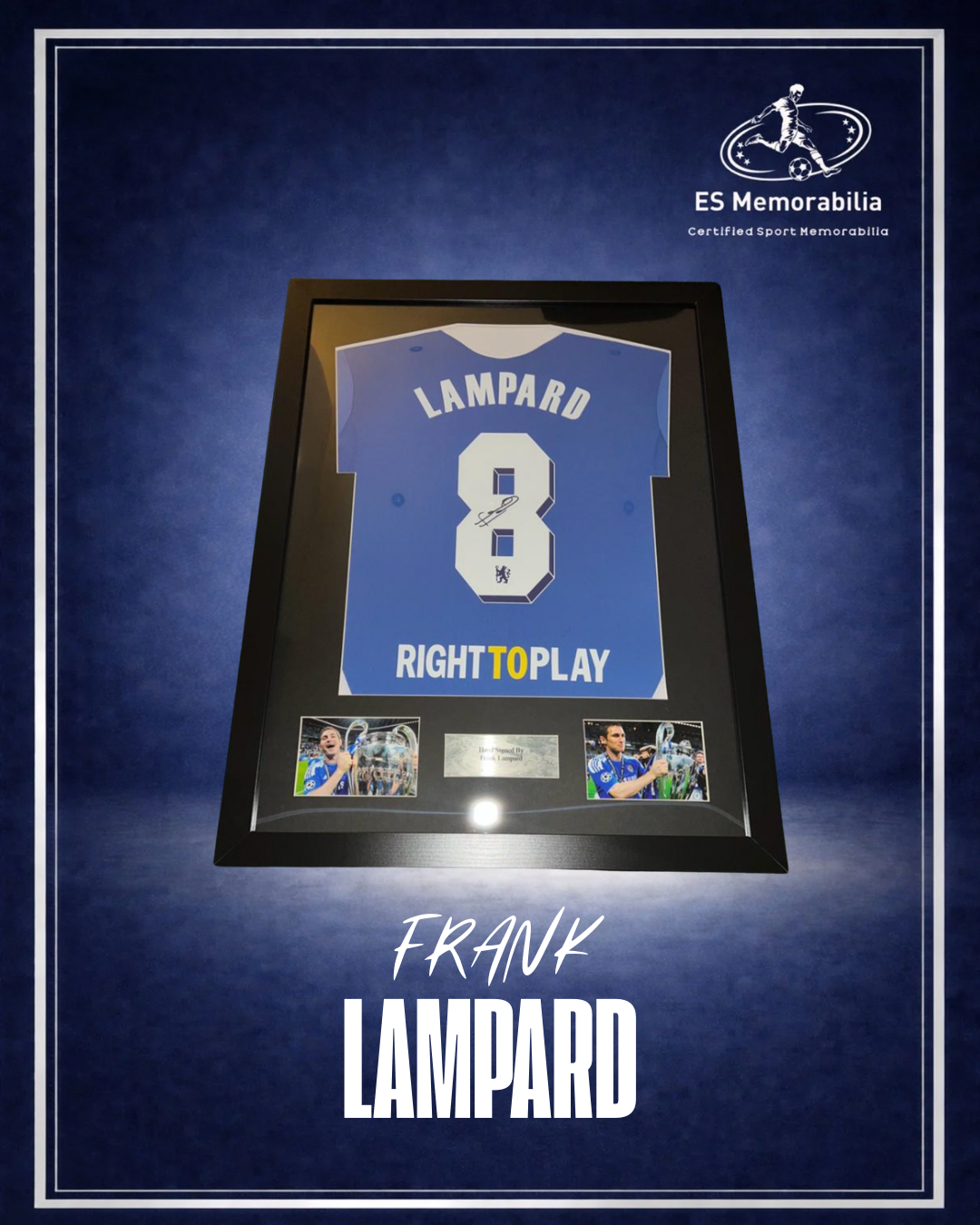 FRANK LAMPARD HAND SIGNED CHELSEA 2011/12 CHAMPIONS LEAGUE FINAL SHIRT
