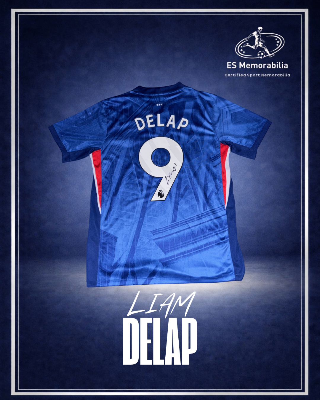 LIAM DELAP HAND SIGNED CHELSEA 2025/26 HOME SHIRT