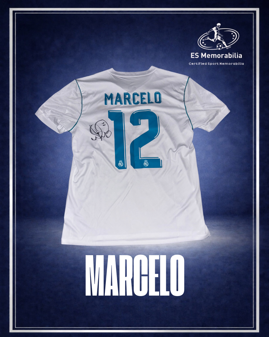 MARCELO HAND SIGNED 2017/18 HOME SHIRT