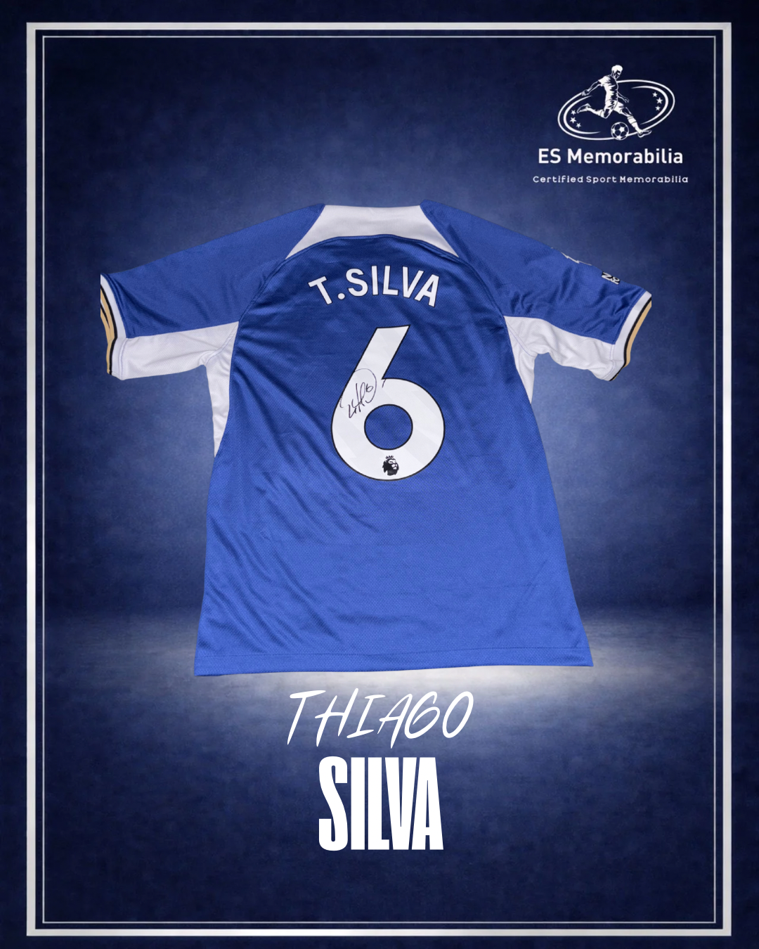THIAGO SILVA HAND SIGNED CHELSEA 2023/24 HOME SHIRT