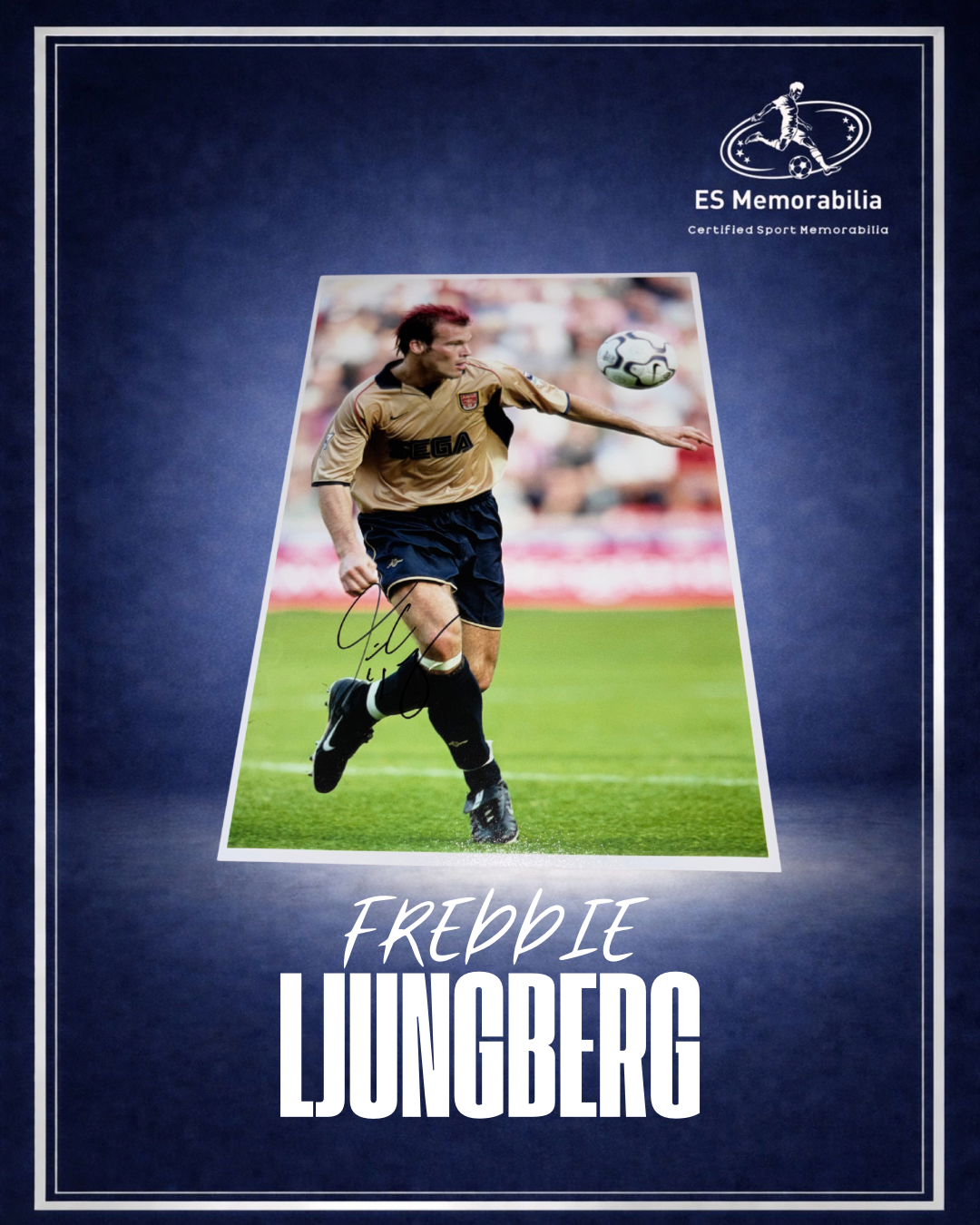 FREDDIE LJUNGBERG HAND SIGNED ARSENAL 12x8 PHOTO