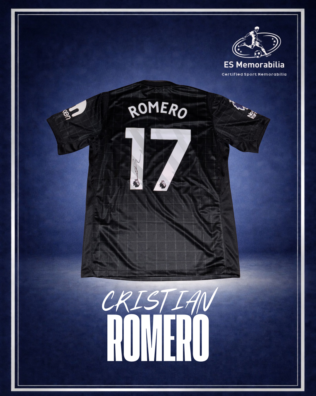 CRISTIAN ROMERO HAND SIGNED TOTTENHAM HOTSPURS 2025/26 AWAY SHIRT