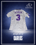 ROBERTO CARLOS HAND SIGNED REAL MADRID 1997/98 HOME SHIRT