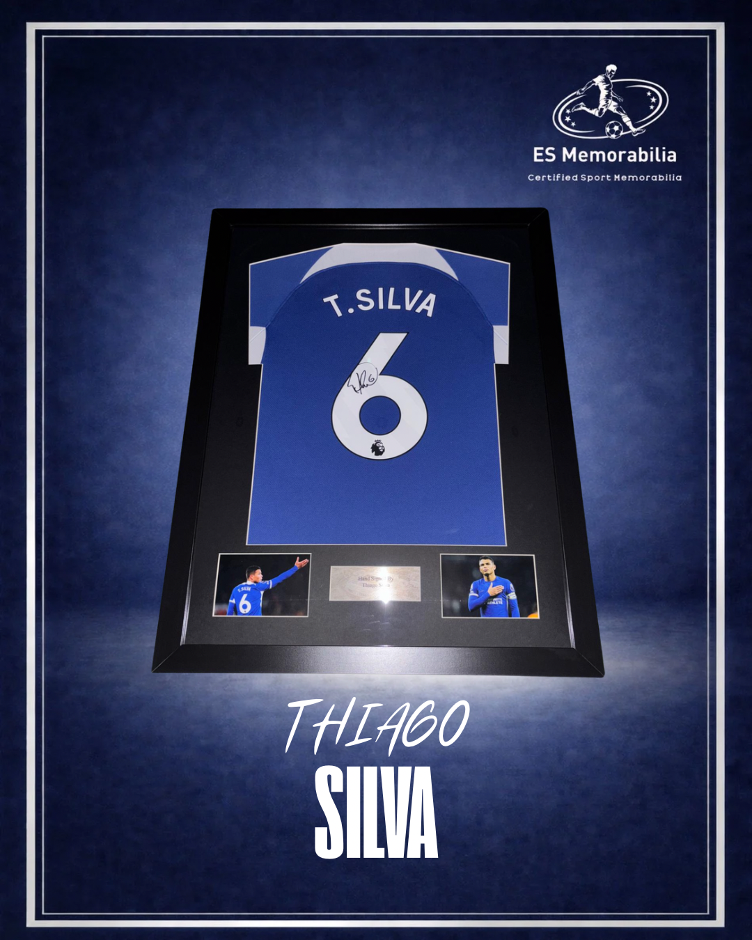 THIAGO SILVA HAND SIGNED CHELSEA 2023/24 HOME SHIRT